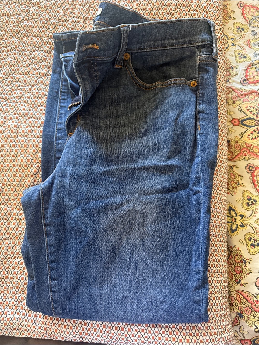 J. Crew Skinny Jeans in Deep Blue Denim